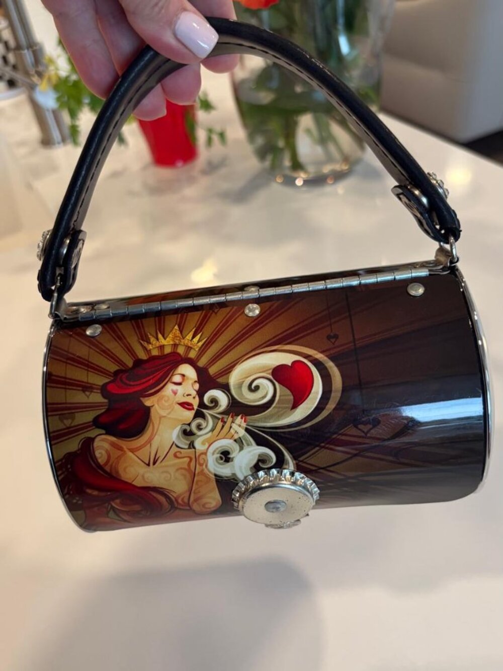 Vintage Littlearth Roadflair Metal Cylinder Handbag COA